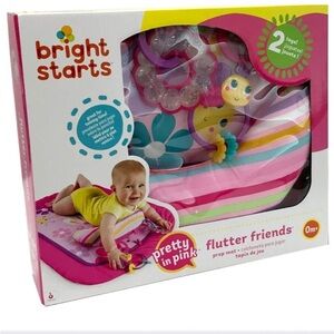 Bright Starts flutter‎ friends pretty in pink Prop Mat for babies open box new